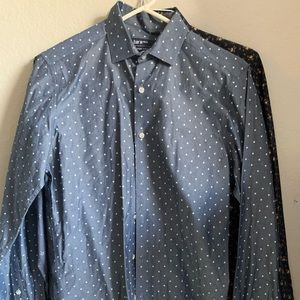 Blue/gray button up